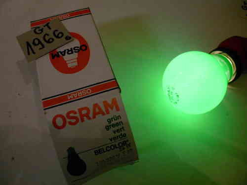 25 Watt Glühbirne Grün Hersteller OSRAM mind. 20 Jahre alt EchteQualität | GS1966