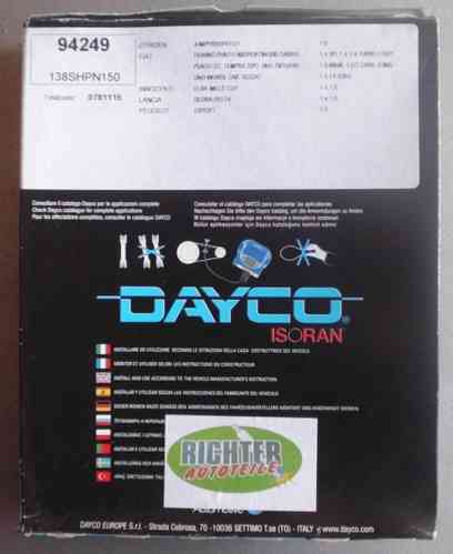 Zahnriemen Dayco 94249 Citroen Peugeot | NT125